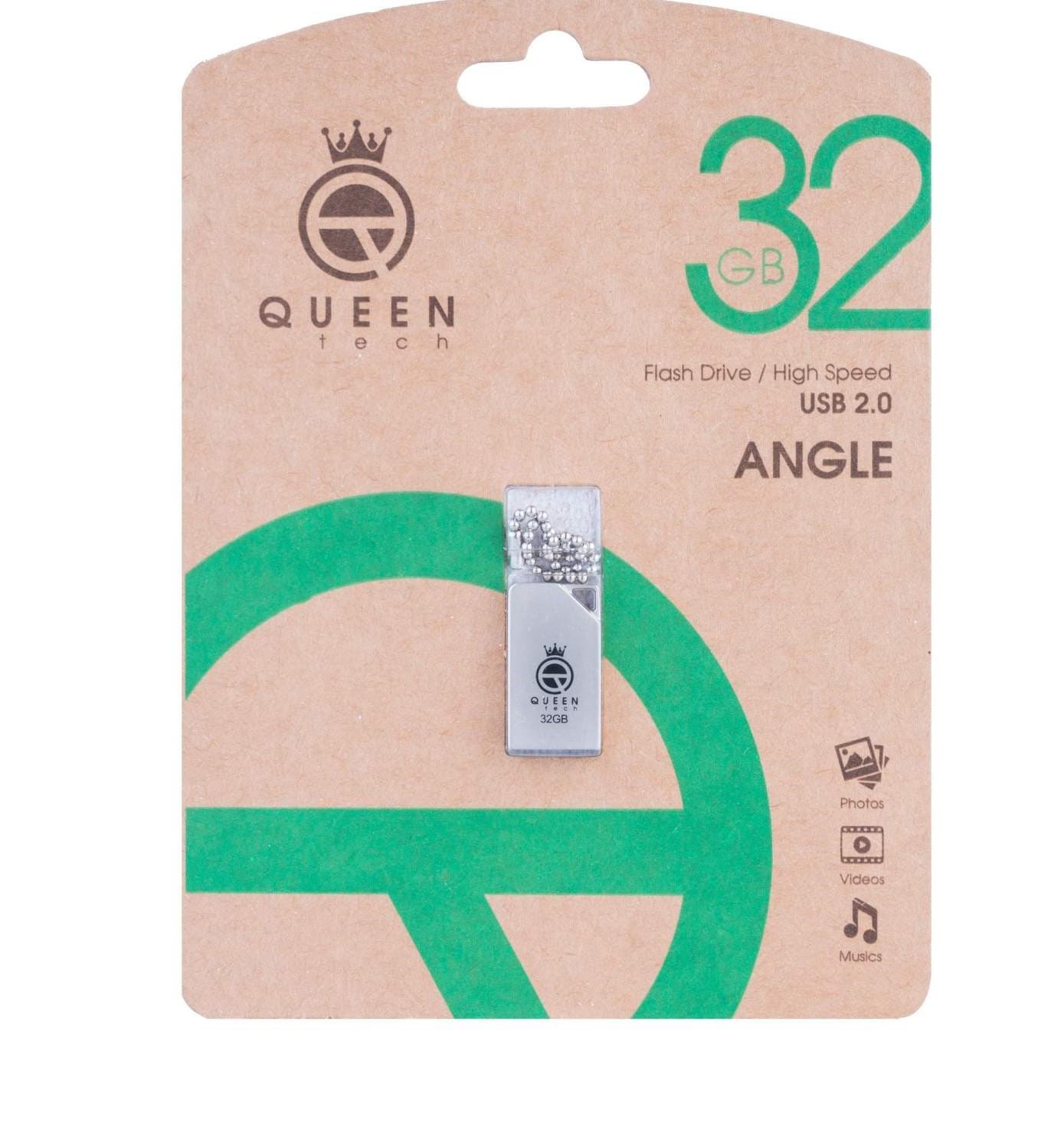 فلش مموری QUEEN TECH مدل ANGLE ظرفیت 32 گیگابایت
