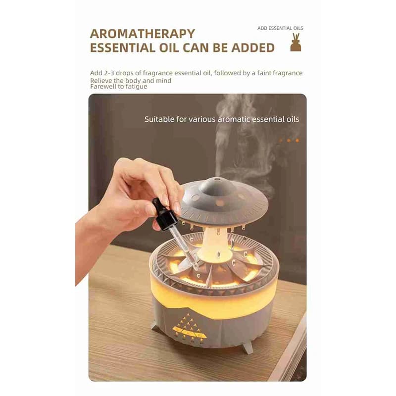 دستگاه بخور سرد و رطوبت ساز طرح قارچی بارانی | UFO RAINDROP AROMA — تصویر ۷