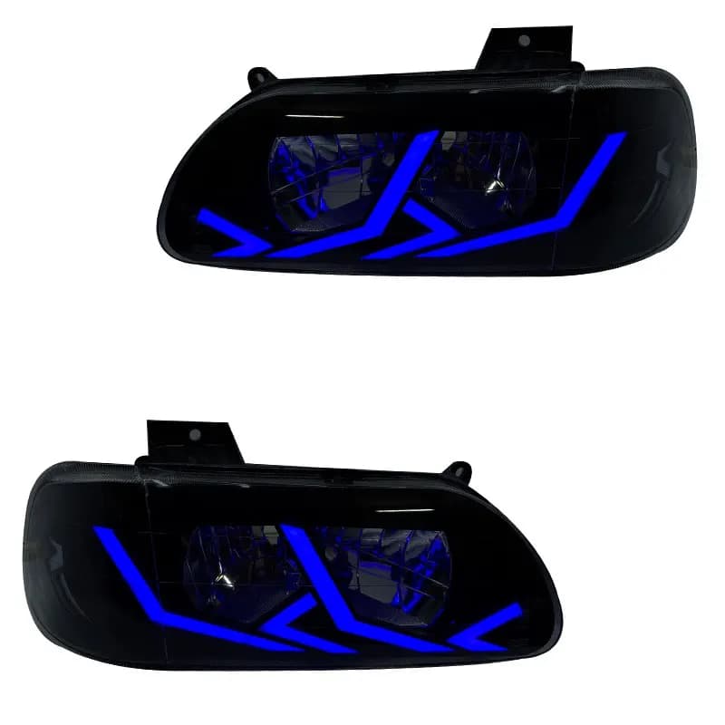 چراغ جلو خودرو گروه پژوهش صنعت مدرن مدل Lambo-Blue مناسب برای پراید بسته دو عددی