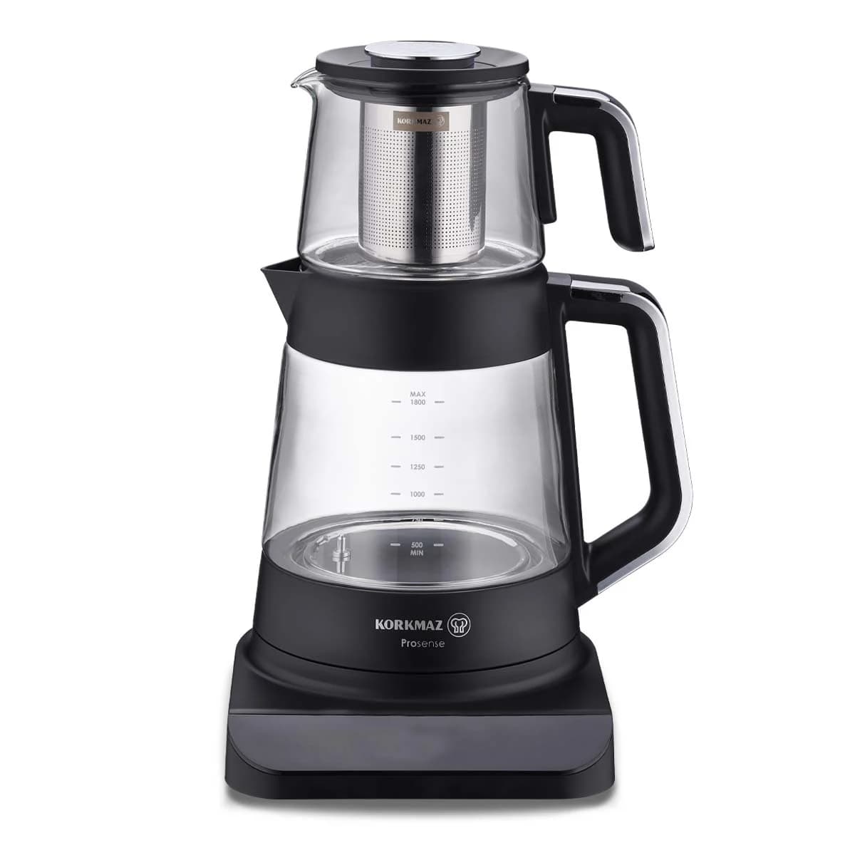 چای‌ساز برقی شیشه‌ای کرکماز مدل پروسنس A852 ا Korkmaz Prosense Electric Glass Tea Maker A852