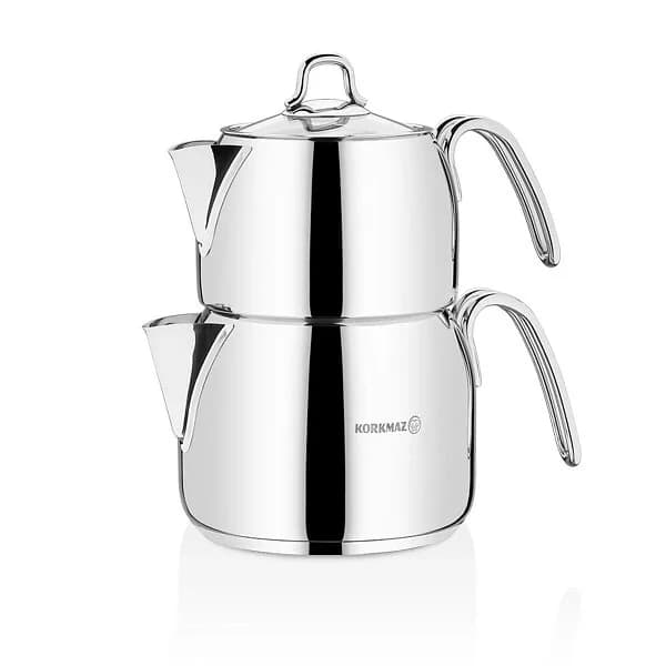 کتری و قوری کرکماز مدل پرلا A029 ا Korkmaz Perla Midi Teapot Set 3.2 L A029