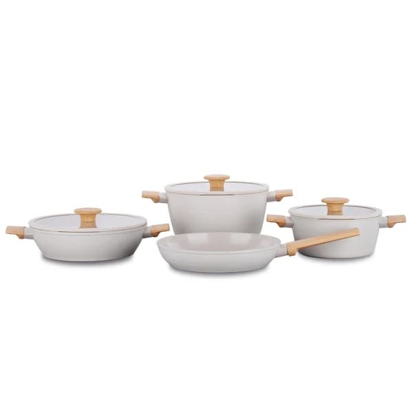 سرویس قابلمه 7 پارچه سرامیکی کرکماز مدل سراویتا A2793 ا Korkmaz Seravita 7-Piece Cookware Set A2793 — تصویر ۲