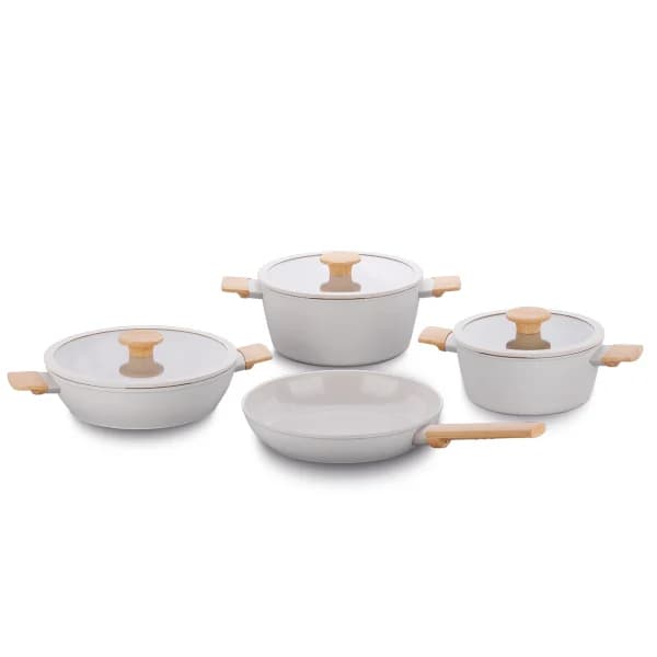 سرویس قابلمه 7 پارچه سرامیکی کرکماز مدل سراویتا A2793 ا Korkmaz Seravita 7-Piece Cookware Set A2793