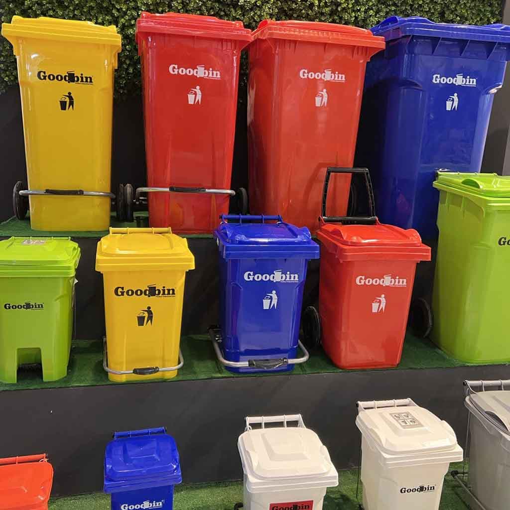 سطل زباله پدال فلزی 120 لیتر گودبین کد 8238 — تصویر ۷