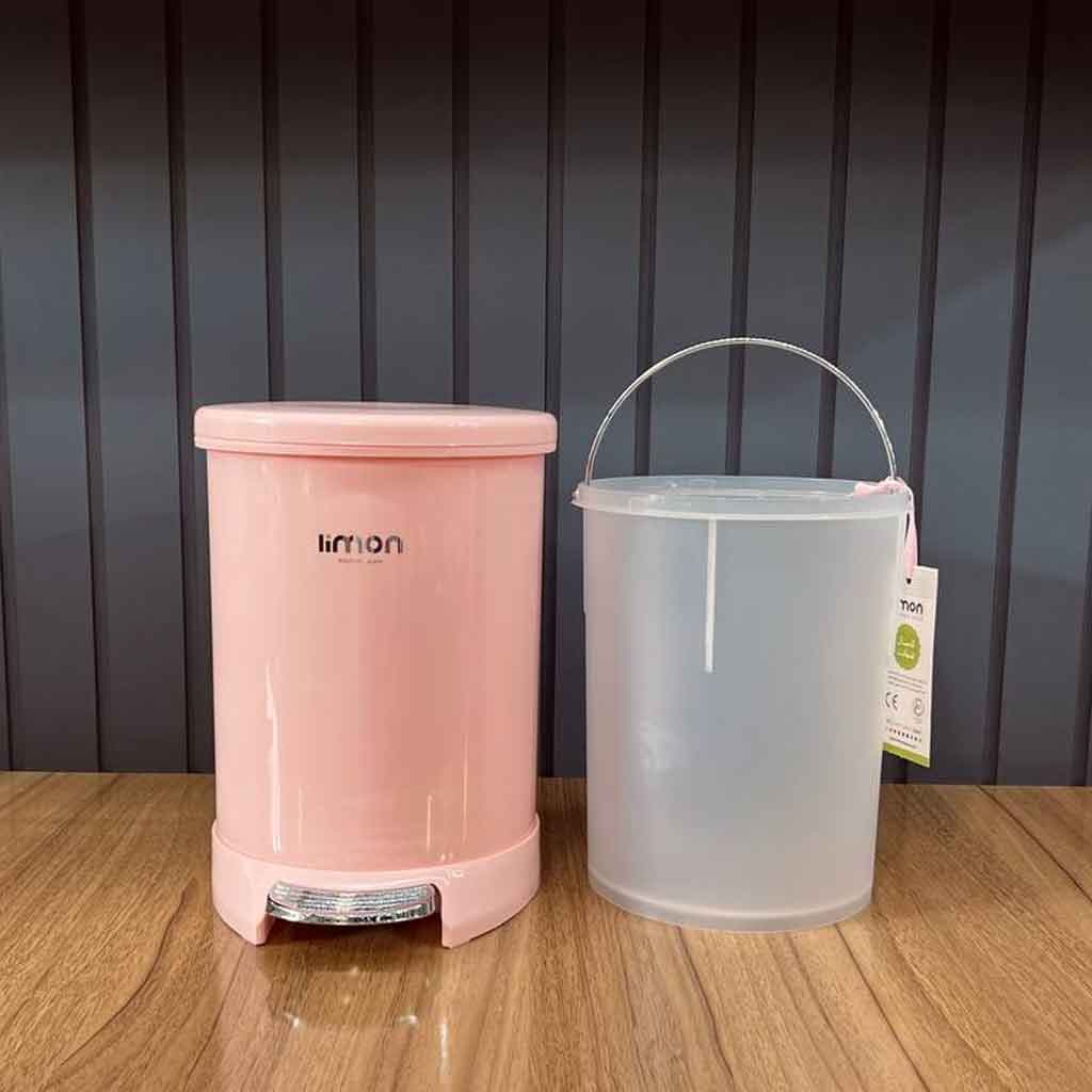 سطل و فرچه درب رنگی و درب کروم لیمون 1298 — تصویر ۲