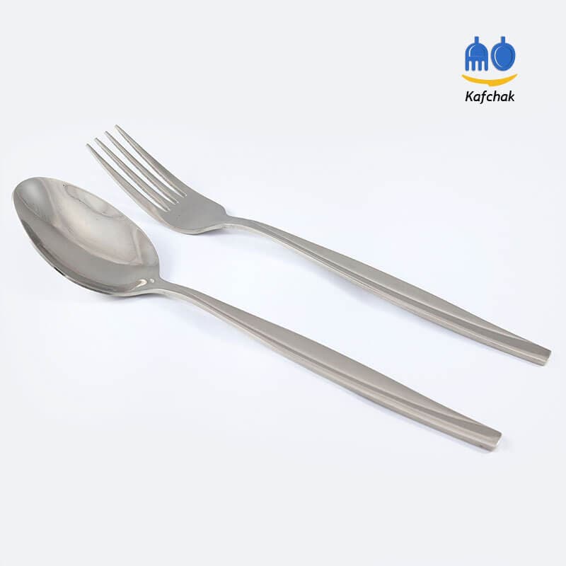 قاشق و چنگال Kafchak – مدل ماینز – استیل مات و براق