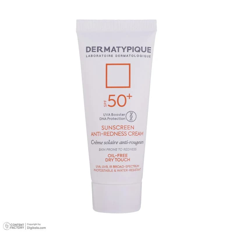 کرم ضد آفتاب بدون رنگ درماتیپیک SPF50 مدل Anti_redness محافط UVB, UVA مناسب انواع پوست حجم 40 میلیلیتر — تصویر ۳
