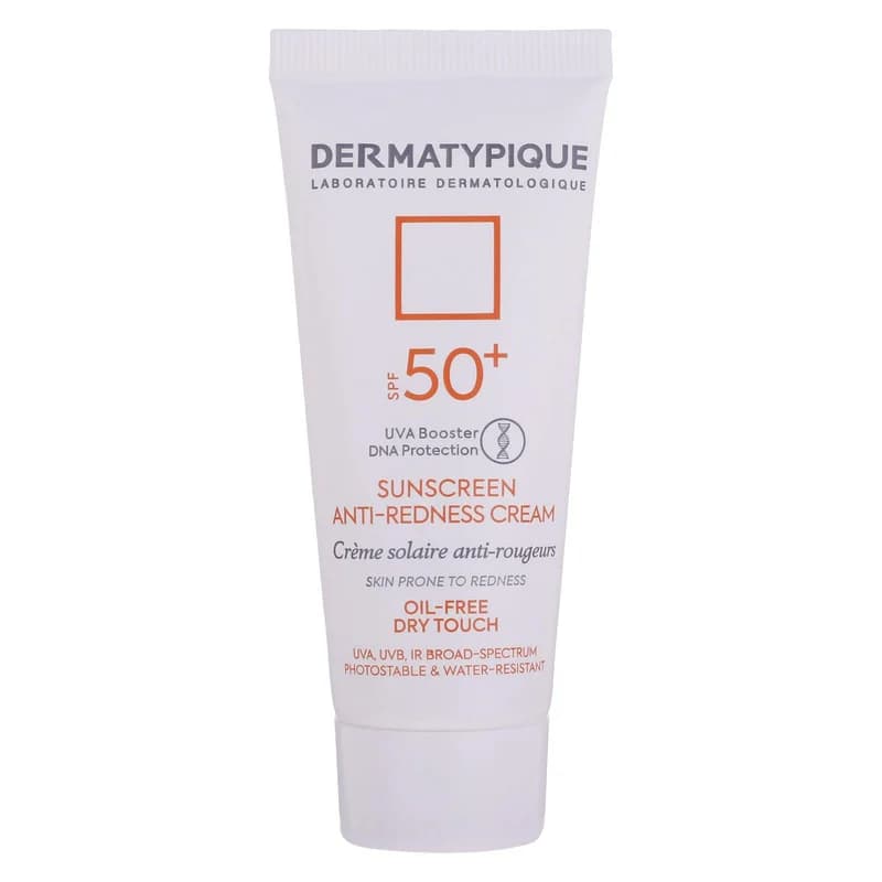 کرم ضد آفتاب بدون رنگ درماتیپیک SPF50 مدل Anti_redness ‌محافط UVB, UVA مناسب انواع پوست حجم 40 میلی‌لیتر