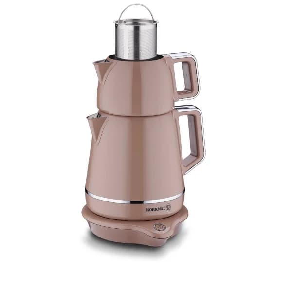 چایساز کرکماز مدل دمیکس رنگ موکا کد A332-06 ا Demix model korkmaz tea maker A332-06 — تصویر ۲