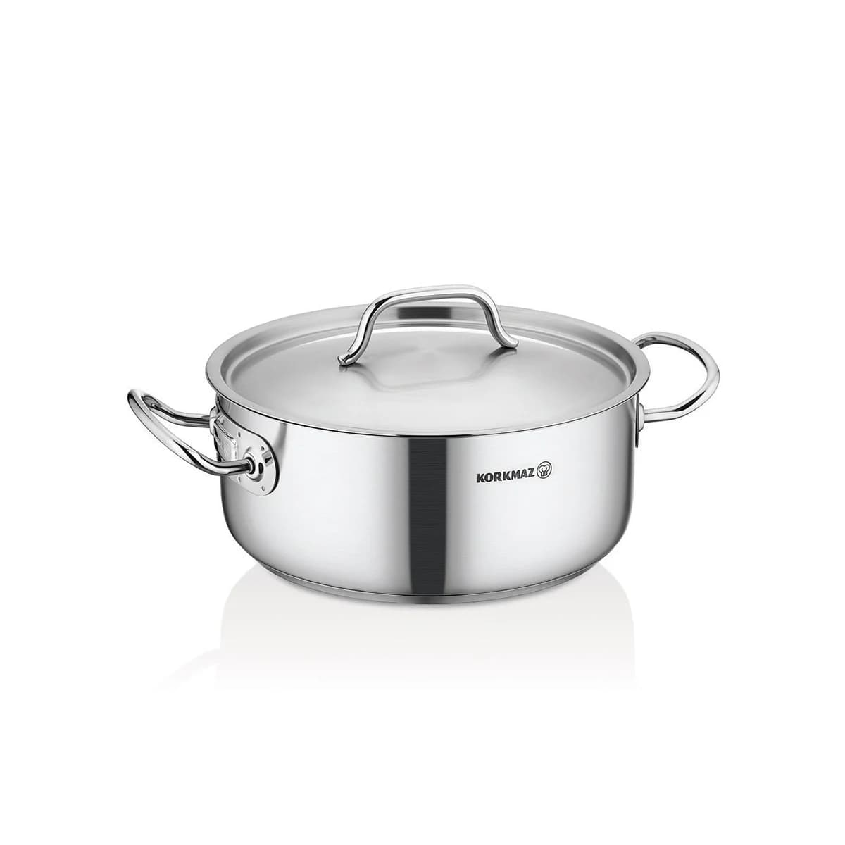 قابلمه کوتاه کرکماز مدل پرولاین گاسترو کاسرول 18×8سانتی متری A2737 ا Korkmaz Proline Gastro 18×8 cm Short Casserole A2737