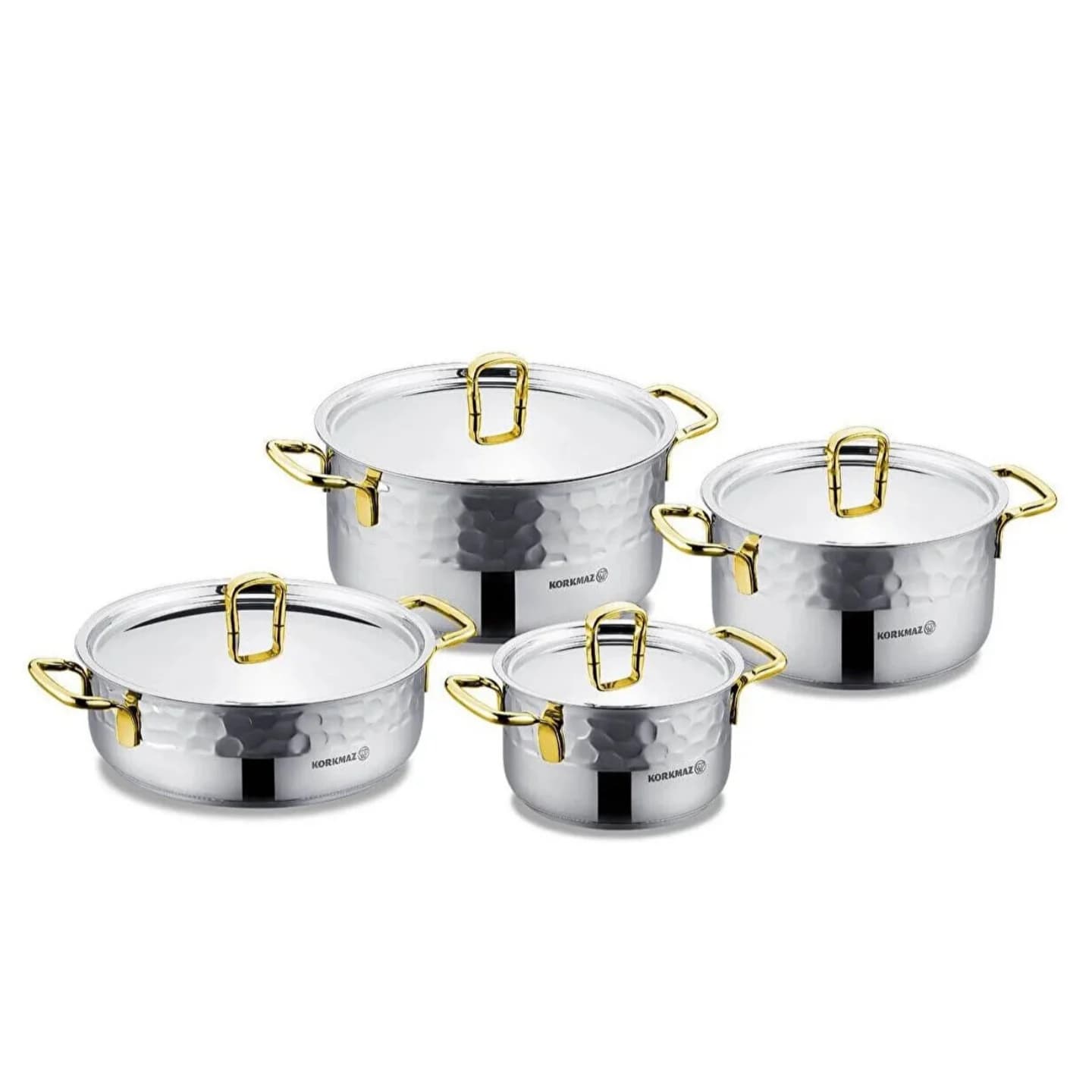 سرویس قابلمه 8پارچه استیل کرکماز مدل ارنا 1-A1963 ا KORKMAZ ERNA A1963-1 Cookware Set — تصویر ۲