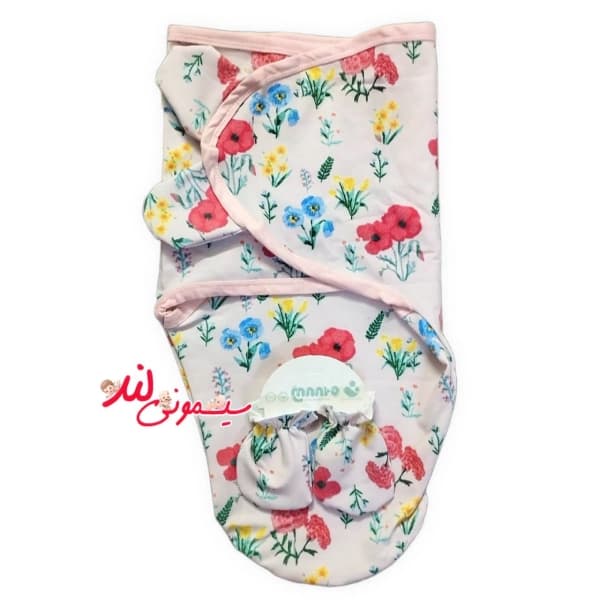 قنداق چسبی نوزاد به همراه دستکش ماتو (قنداق فرنگی)