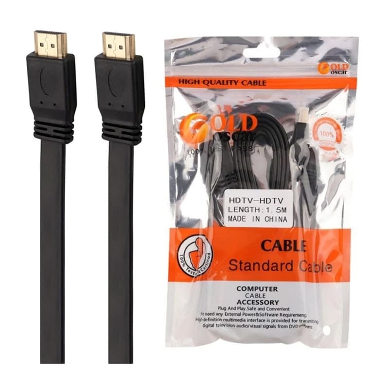 کابل HDMI گلد اسکار مدل Flat طول ۱.۵ متر — تصویر ۲
