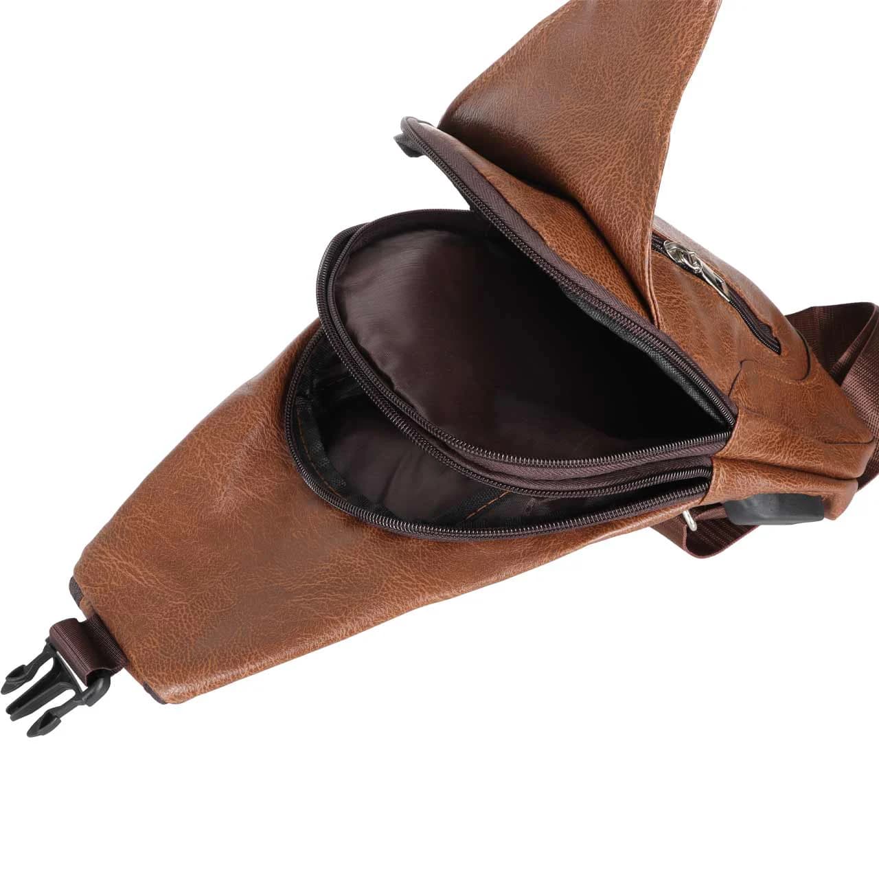 کیف تک بند مدل Body Bag چرمی — تصویر ۲