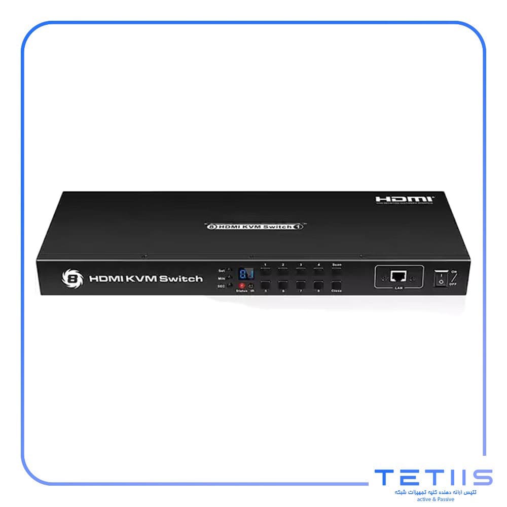 سوئیچ KVM لایمستون مدل LS-HK0801 با ۸ پورت HDMI و USB