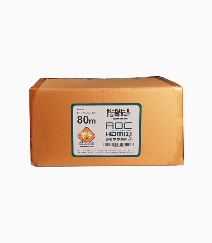 کابل ۲٫۱ HDMI فیبر نوری کی نت پلاس ۸۰ متری KP-CHAOC21800 — تصویر ۴