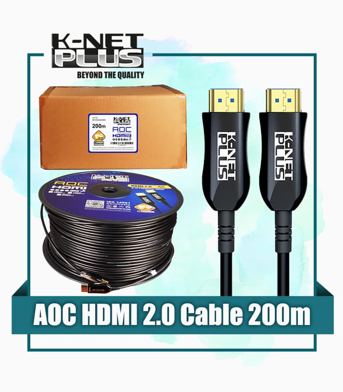 کابل ۲٫۰ HDMI فیبر نوری کی نت پلاس ۲۰۰ متری KP-CHAOC2000 — تصویر ۴