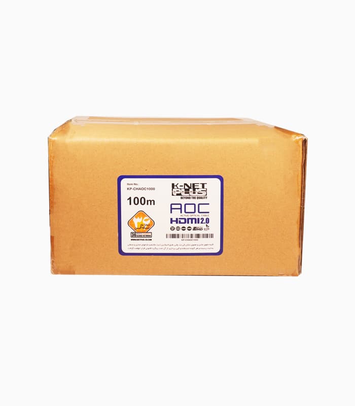 کابل ۲٫۰ HDMI فیبر نوری کی نت پلاس ۱۰۰ متری KP-CHAOC1000 — تصویر ۵