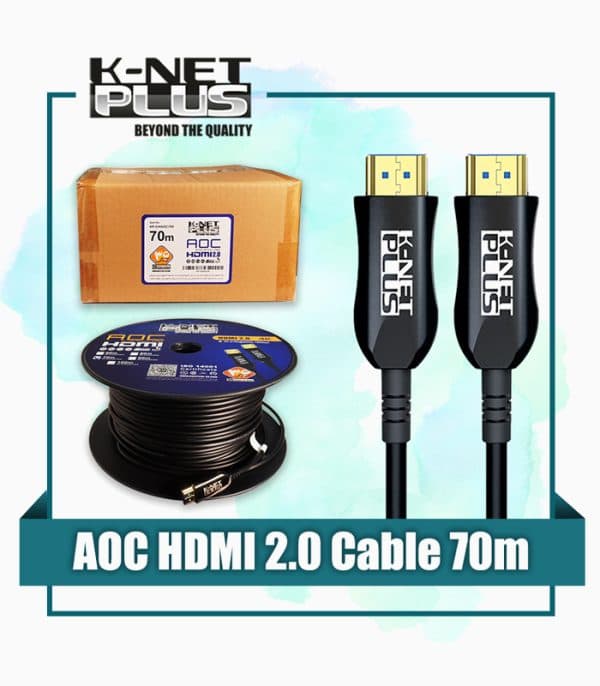 کابل ۲٫۰ HDMI فیبر نوری کی نت پلاس ۷۰ متری KP-CHAOC700 — تصویر ۲