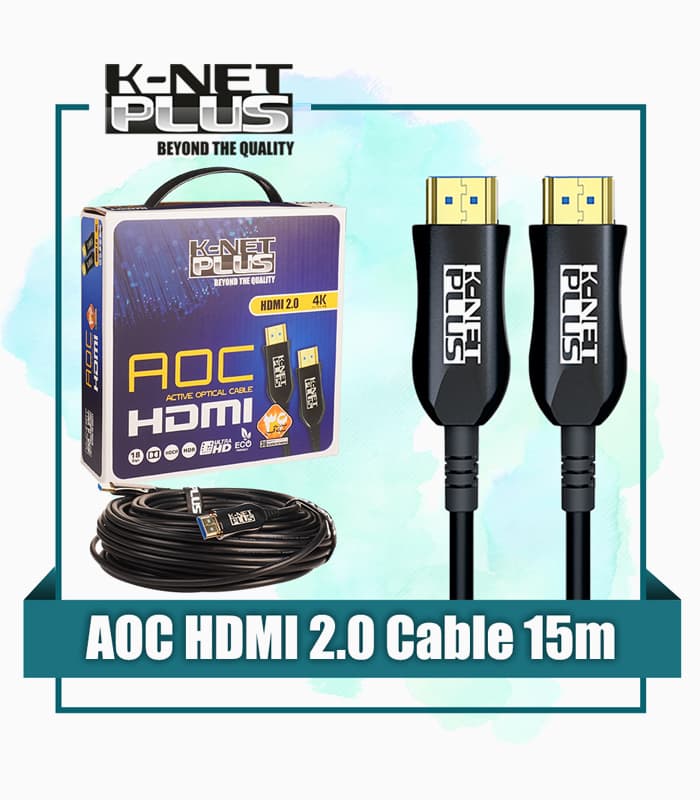 کابل ۲٫۰ HDMI فیبر نوری کی نت پلاس ۱۵ متری KP-CHAOC150 — تصویر ۲
