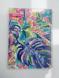 دفترسیمی100برگ جلد طلقی گل(فلورال)V1054