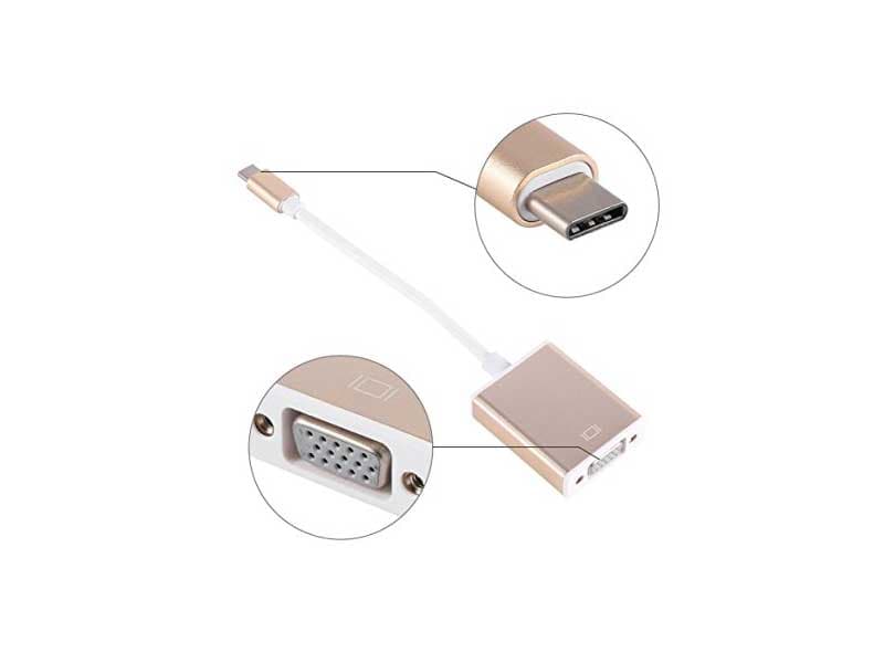 تبدیل تایپ سی به وی جی ای Type c to VGA Converter — تصویر ۲