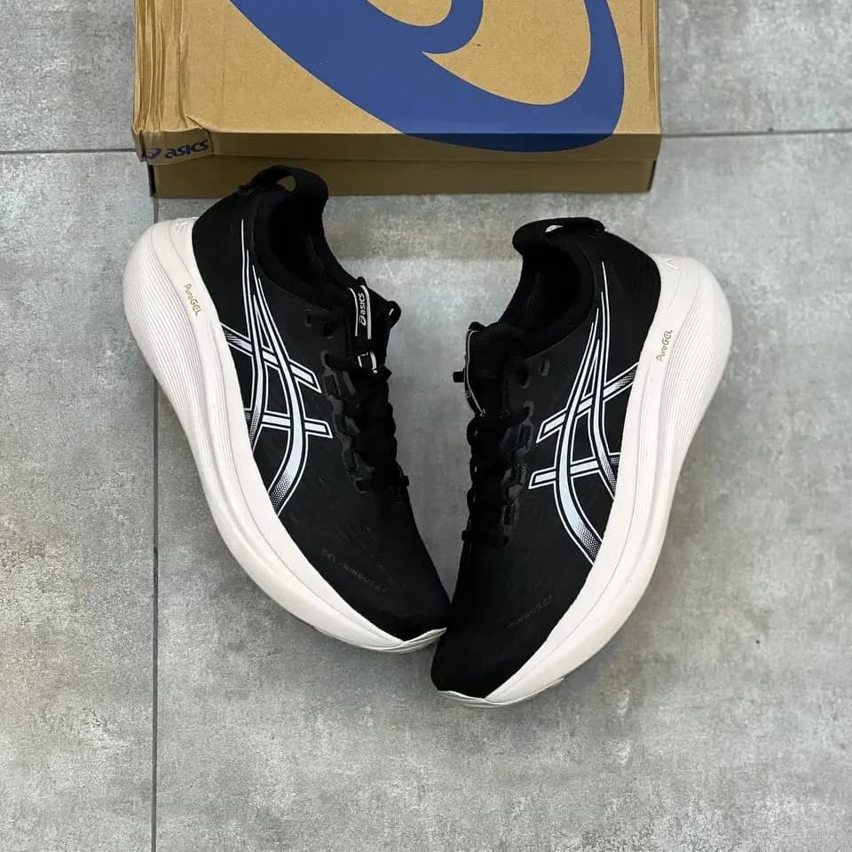 کفش اسیکس نیمباس27 سفید مشکی|ASICS Nimbus 27 — تصویر ۲