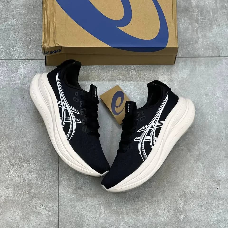 کفش اسیکس نیمباس 28 سفید مشکی|ASICS Nimbus 28 — تصویر ۲