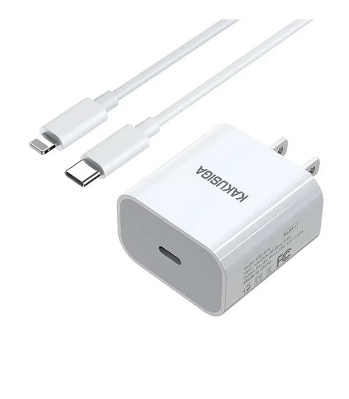 شارژر دیواری 20 وات کاکوسیگا مدل KSC-819 PD به همراه کابل لایتنینگ — تصویر ۴