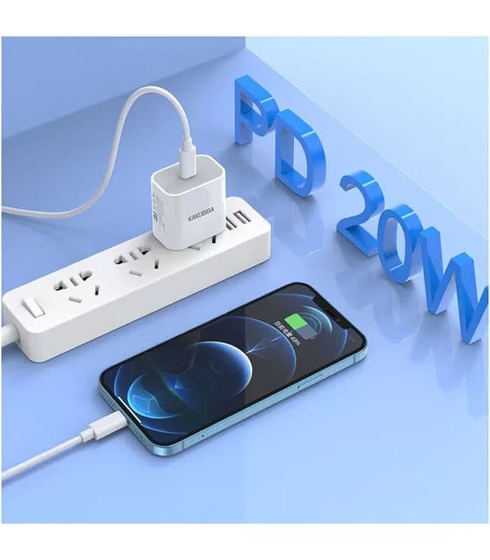 شارژر دیواری 20 وات کاکوسیگا مدل KSC-819 PD به همراه کابل لایتنینگ — تصویر ۷