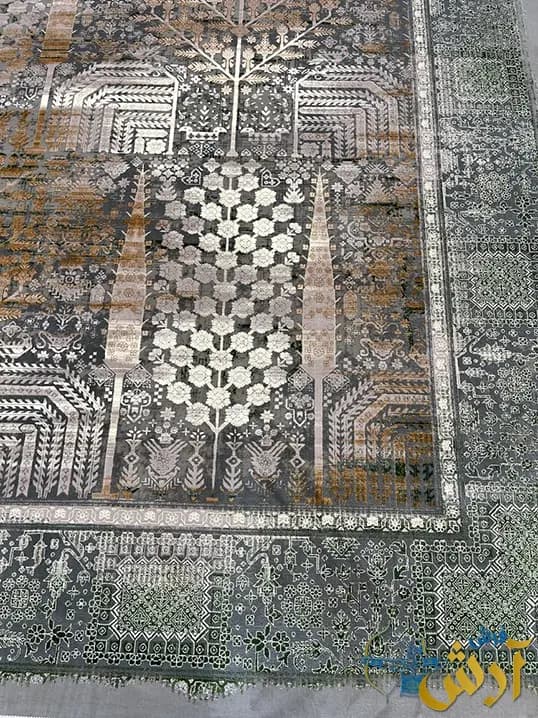 فرش طرح پتینه 1200 شانه سرو فیلی — تصویر ۲