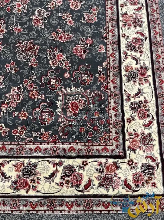 فرش افشان دودی 700 شانه ارزان طرح فاطیما — تصویر ۴