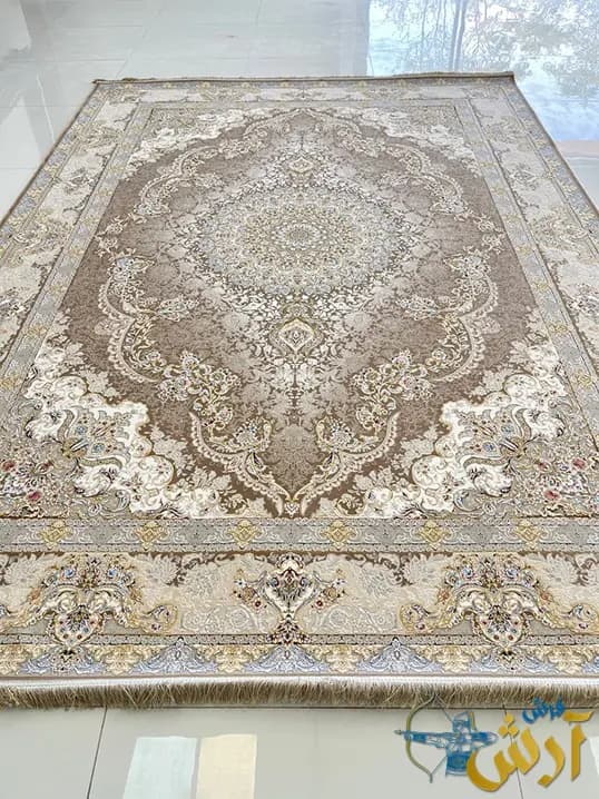 فرش کلاسیک جدید 1500 شانه محوا شکلاتی