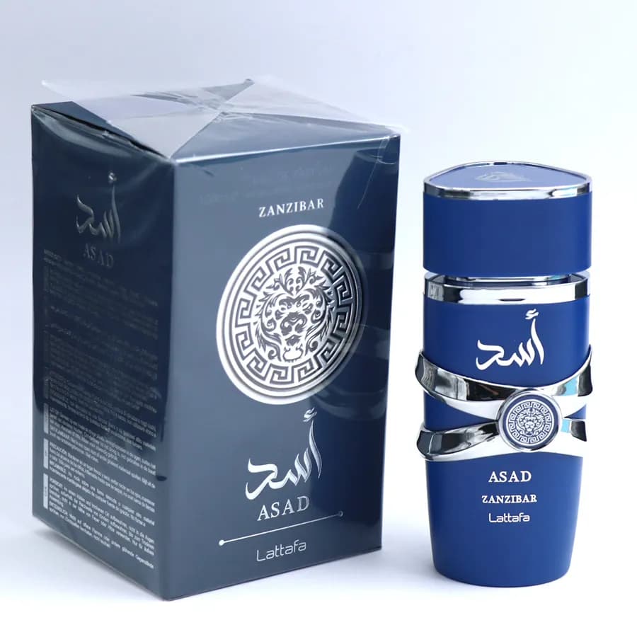ادکلن لطافه اسد زنزیبار آبی Lattafa ASAD ZANZIBAR اصلی 91180 — تصویر ۲
