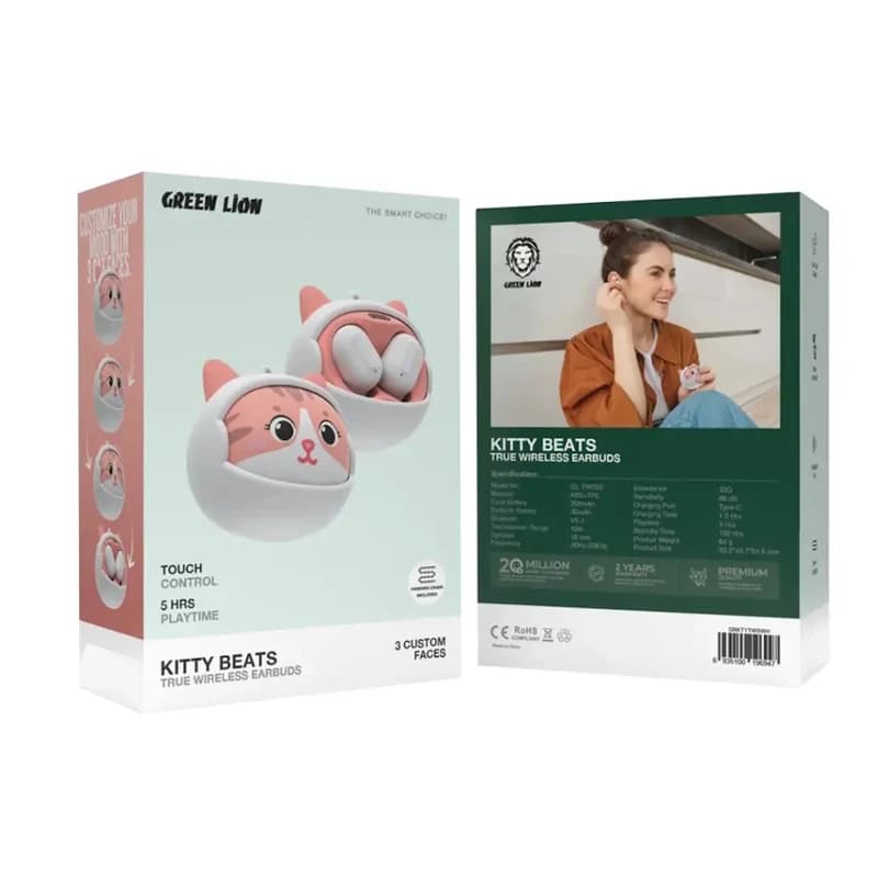 هندزفری بلوتوثی گرین لاین مدل KITTY BEATS — تصویر ۳