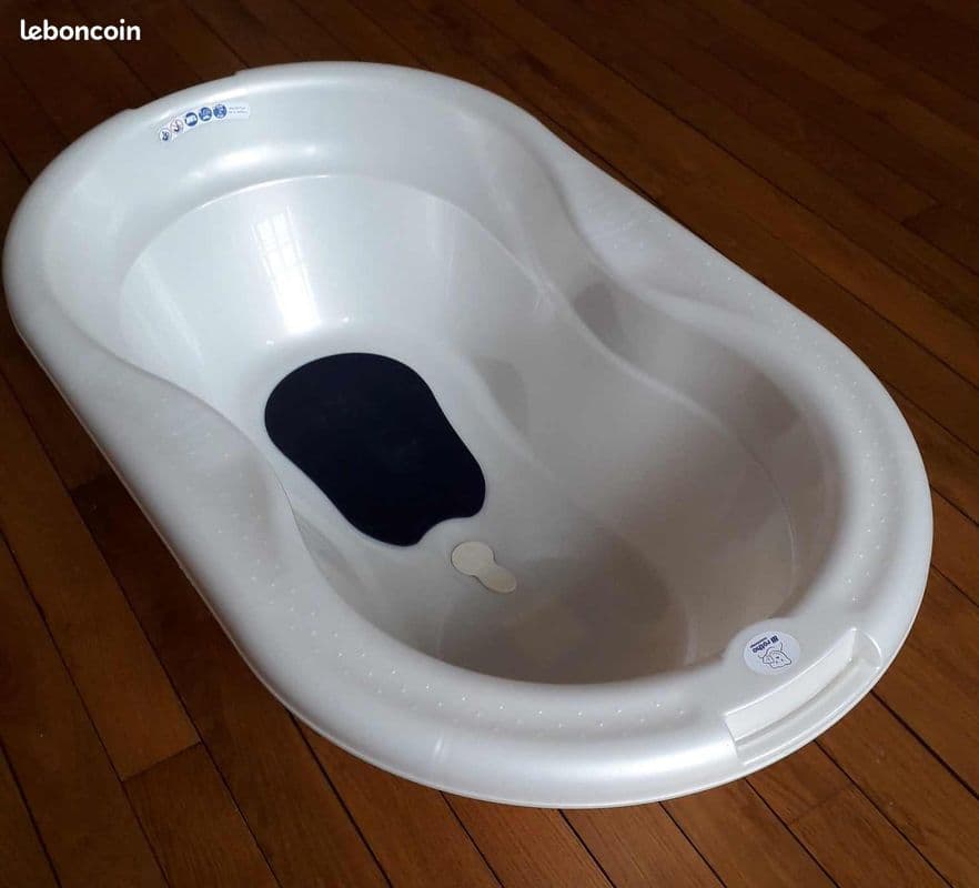 وان حمام کودک پایه دار ارگونومیک روتو اصل المان رنگ صدفی rotho baby bath tub — تصویر ۴