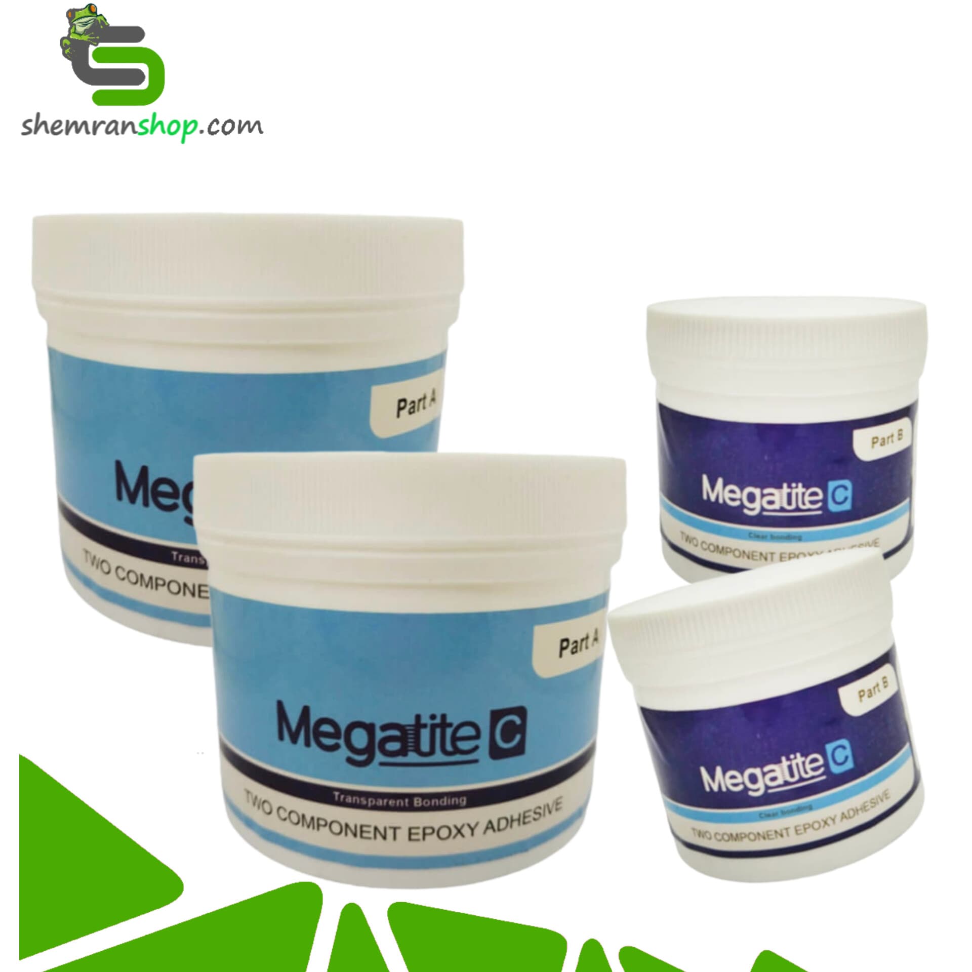 چسب اپوکسی دو جزئی شفاف Megatite C – پک 1 کیلوگرم