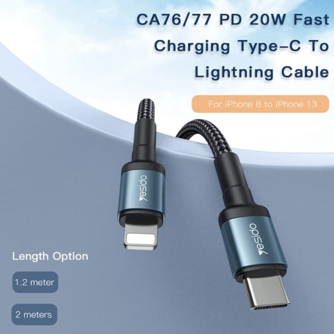 کابل Type-C به لایتنینگ یسیدو مدل CA76 — تصویر ۲