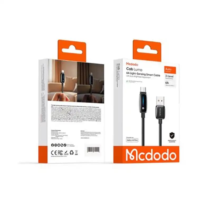 کابل Type-C مک دودو Mcdodo CA-0020 طول 1.2 متر شدت جریان 6 آمپر — تصویر ۸