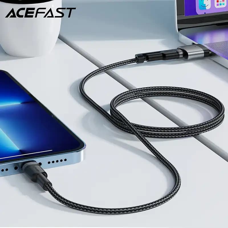 کابل Type-C به Type-C و MAG3 ایس فست ACEFAST C22-05 طول 1.2 متر توان 240 وات — تصویر ۵