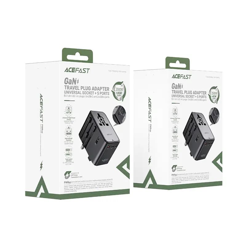 شارژر دیواری و مبدل برق ایس فست ACEFAST Z8 PD45W GaN Fast Charger توان 45 وات — تصویر ۵