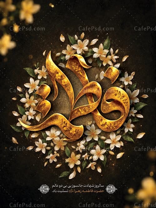 طرح خام بنر شهادت حضرت فاطمه — تصویر ۲