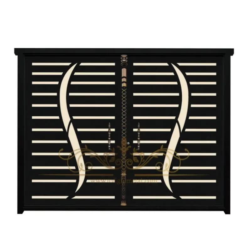 درب حیاط دو لنگه cnc هیرمان کد 22221