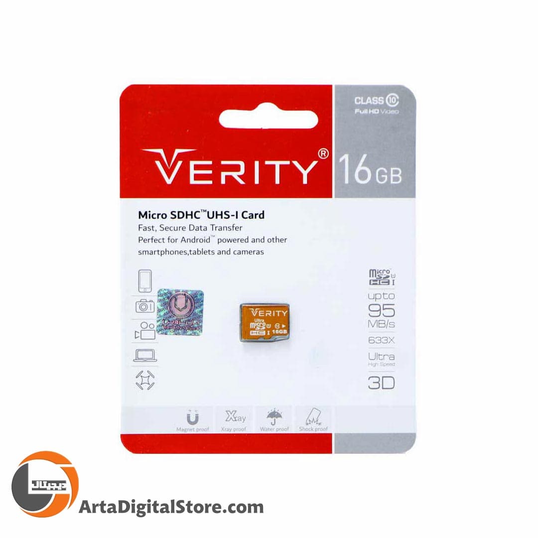 مموری کارت میکرو Memory Card Micro SD Verity U106 C10 U1 16GB 95MB/s