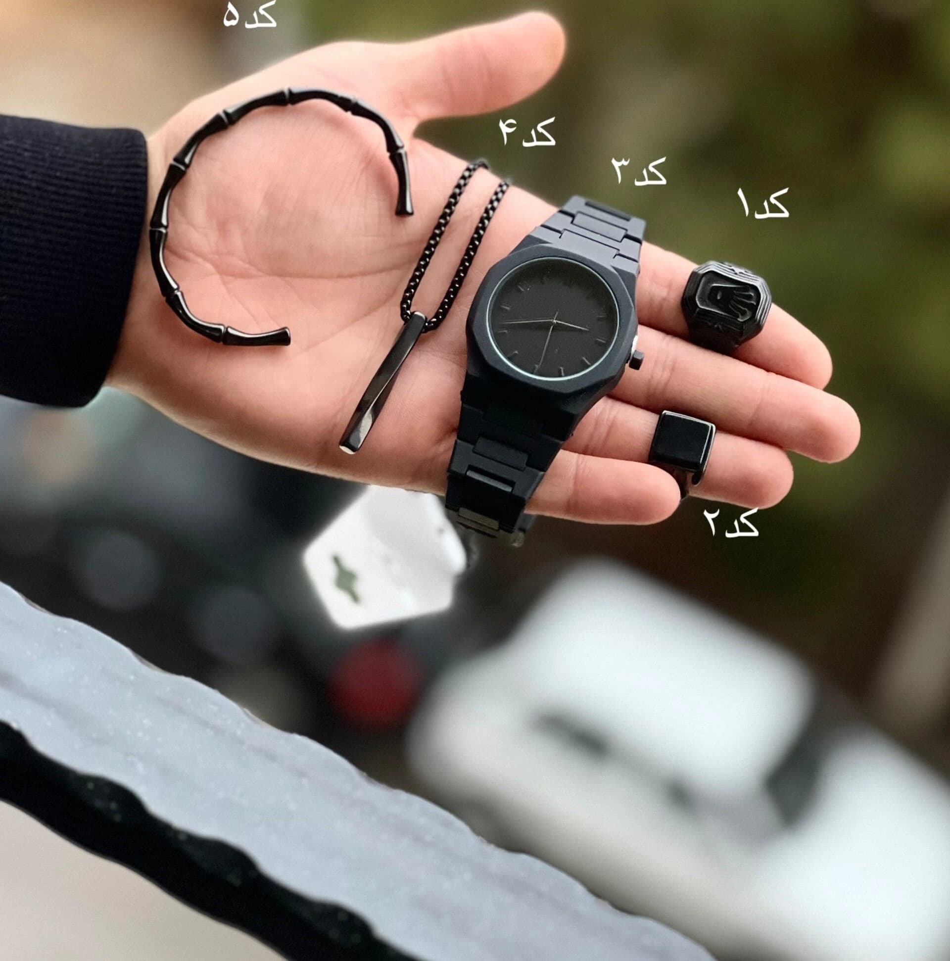 ست ساعت و دستبند و انگشتر مردانه — تصویر ۵