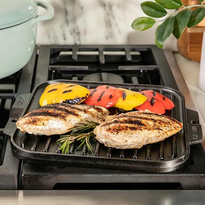 صفحه گریل دو طرفه چدن اصل 26 سانت لاج Lodge Reversible Grill — تصویر ۳
