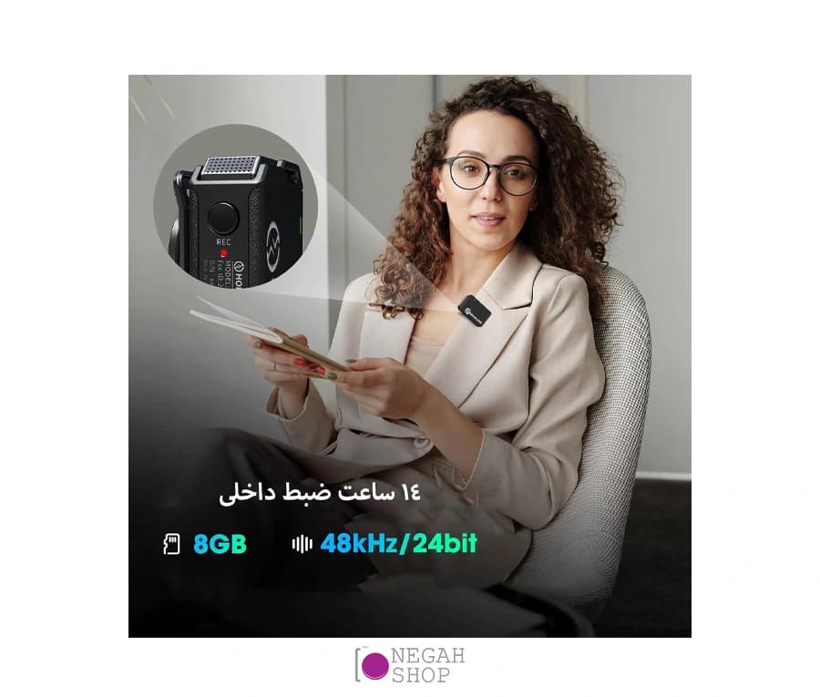 میکروفون بی سیم تک کاناله Hollyland Lark Max Solo — تصویر ۳