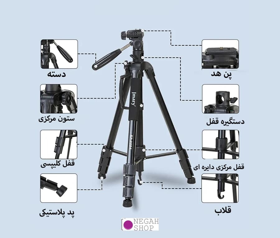 سه پایه دوربین و موبایل Jmary KP-2294 — تصویر ۷