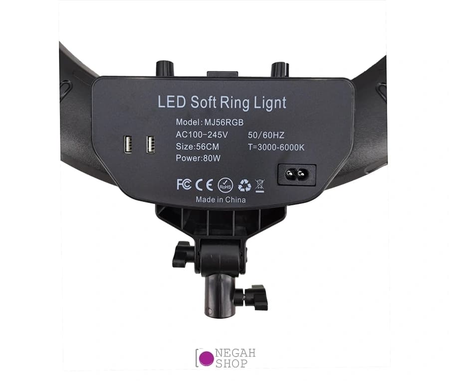 *رینگ لایت عکاسی و تولید محتوا RGB Ring Light MJ56 — تصویر ۴