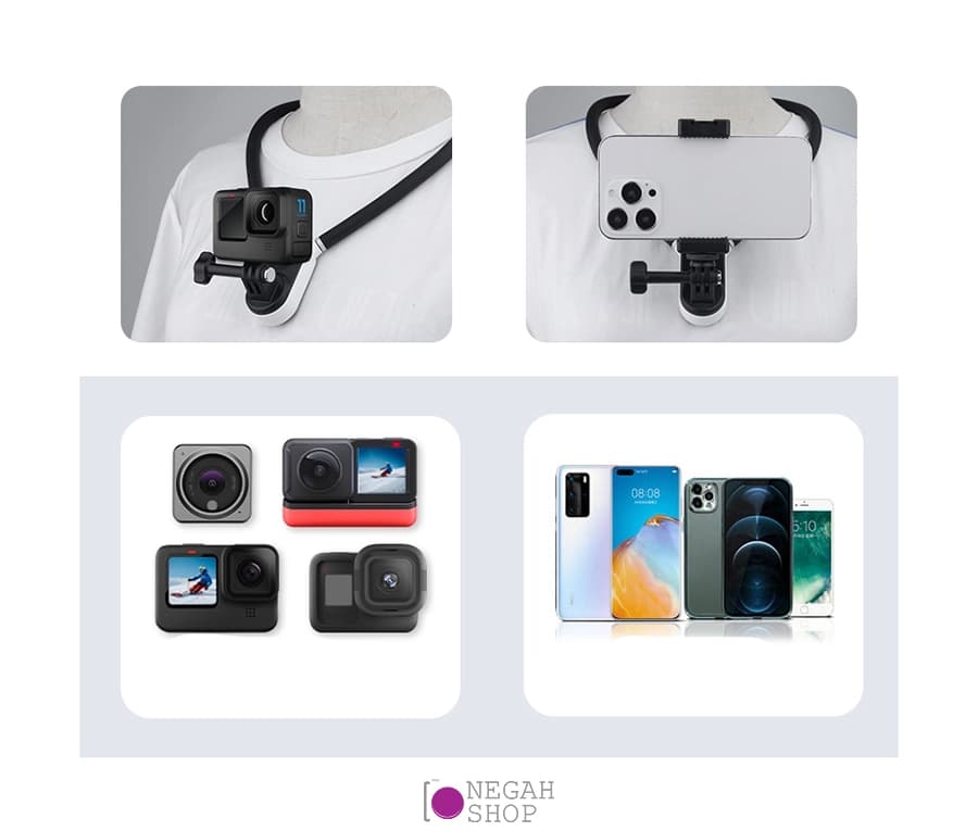 هولدر گردنی موبایل و دوربین ورزشی پلوز مدل Puluz PU709B — تصویر ۲